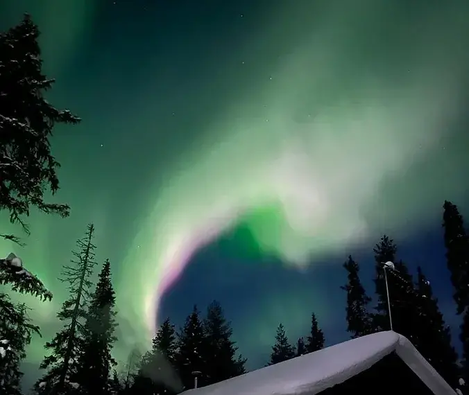 Nature La mökki est situé dans un endroit paisible, au milieu de la forêt.