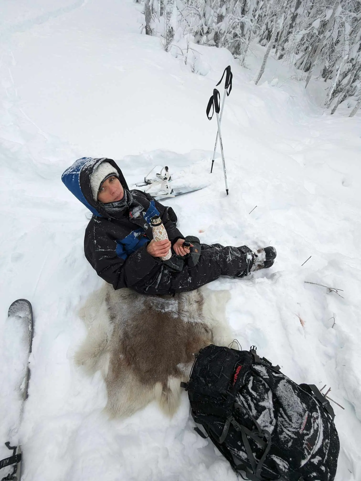 lunch break ski hike
